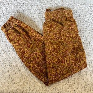 Urban Outfitters Brown and Red Joggers with Elastic Waistband